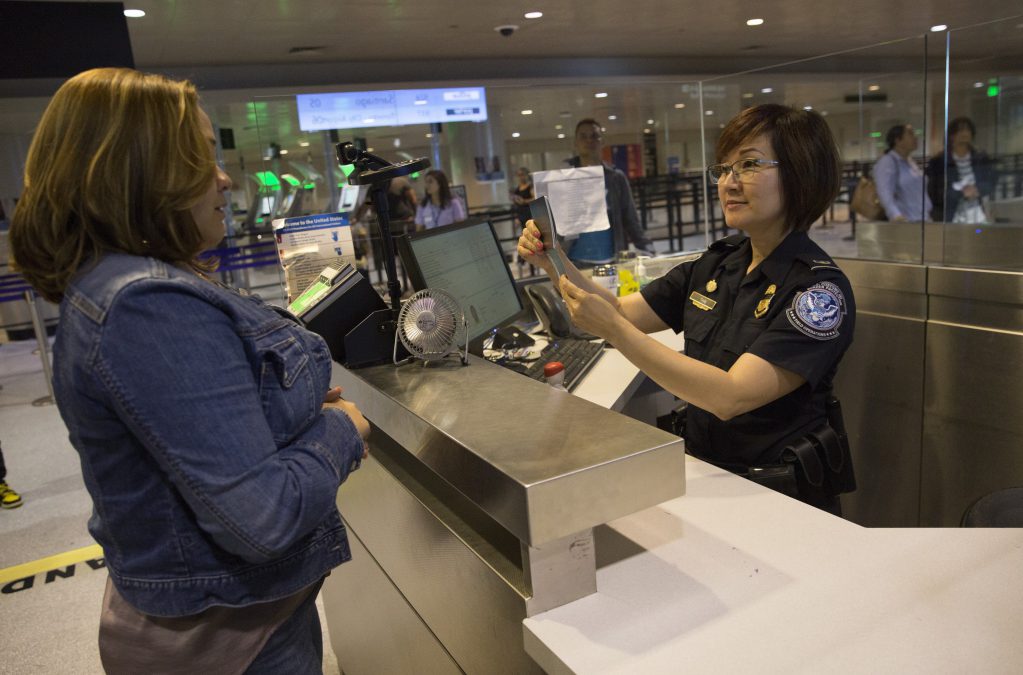 woman crossing us border With U.S. Entry Waiver